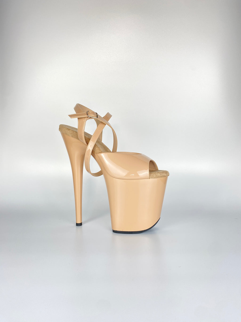 Cross-Wrapped Strappy Sandal- Beige