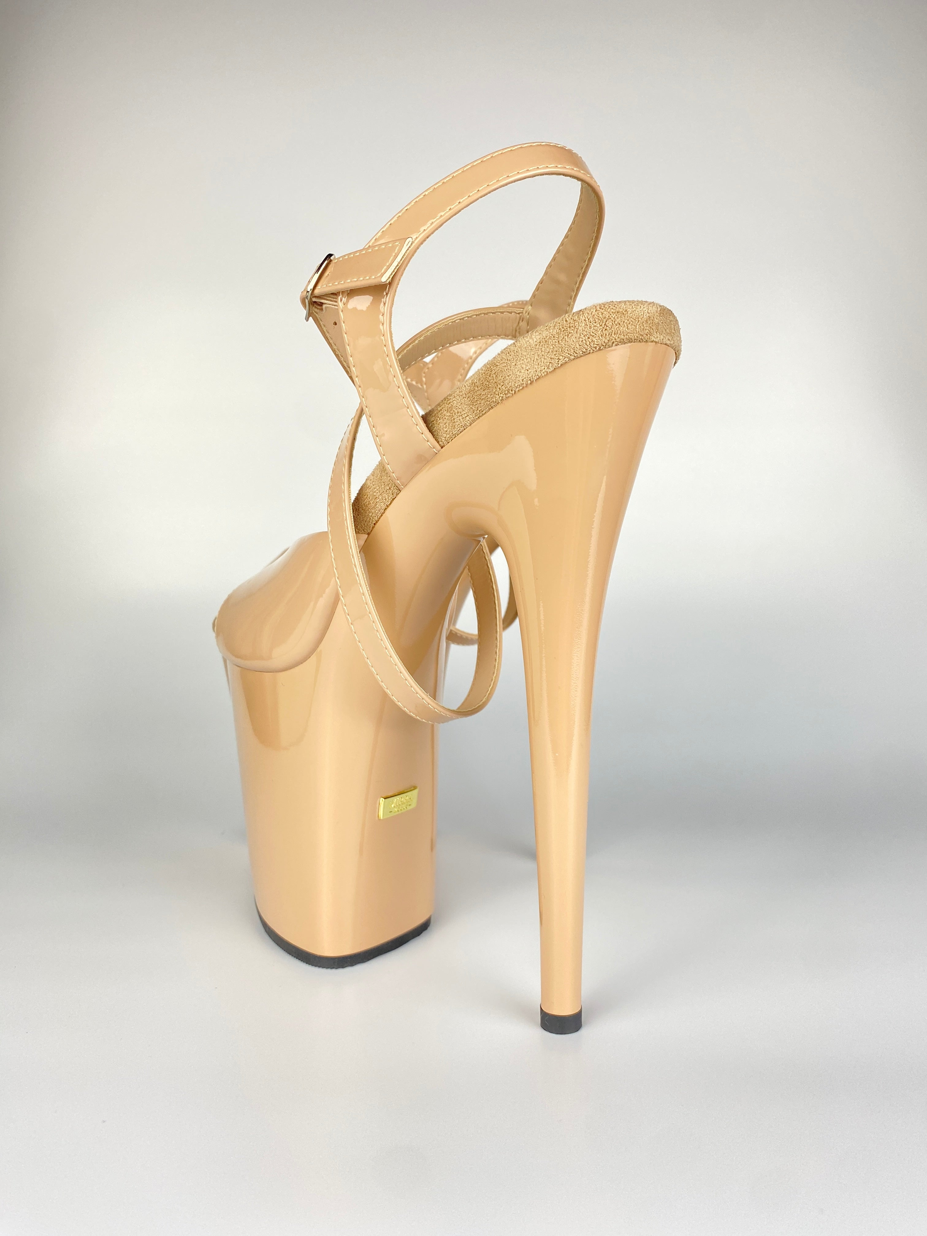 Cross-Wrapped Strappy Sandal- Beige