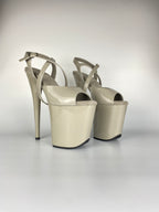 Cross-Wrapped Strappy Sandal- Ash