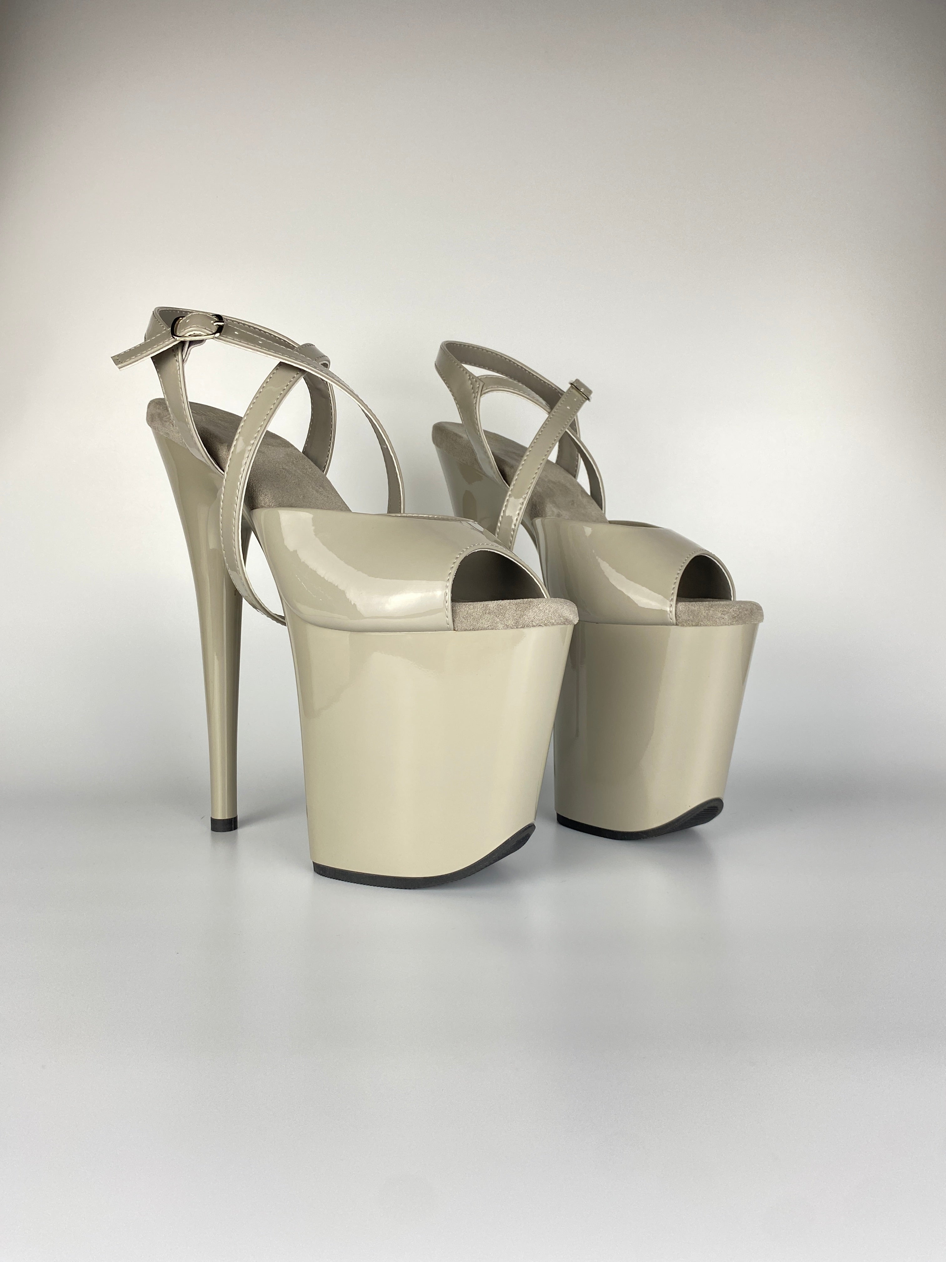 Cross-Wrapped Strappy Sandal- Ash