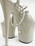 Cross-Wrapped Strappy Sandal- Ash