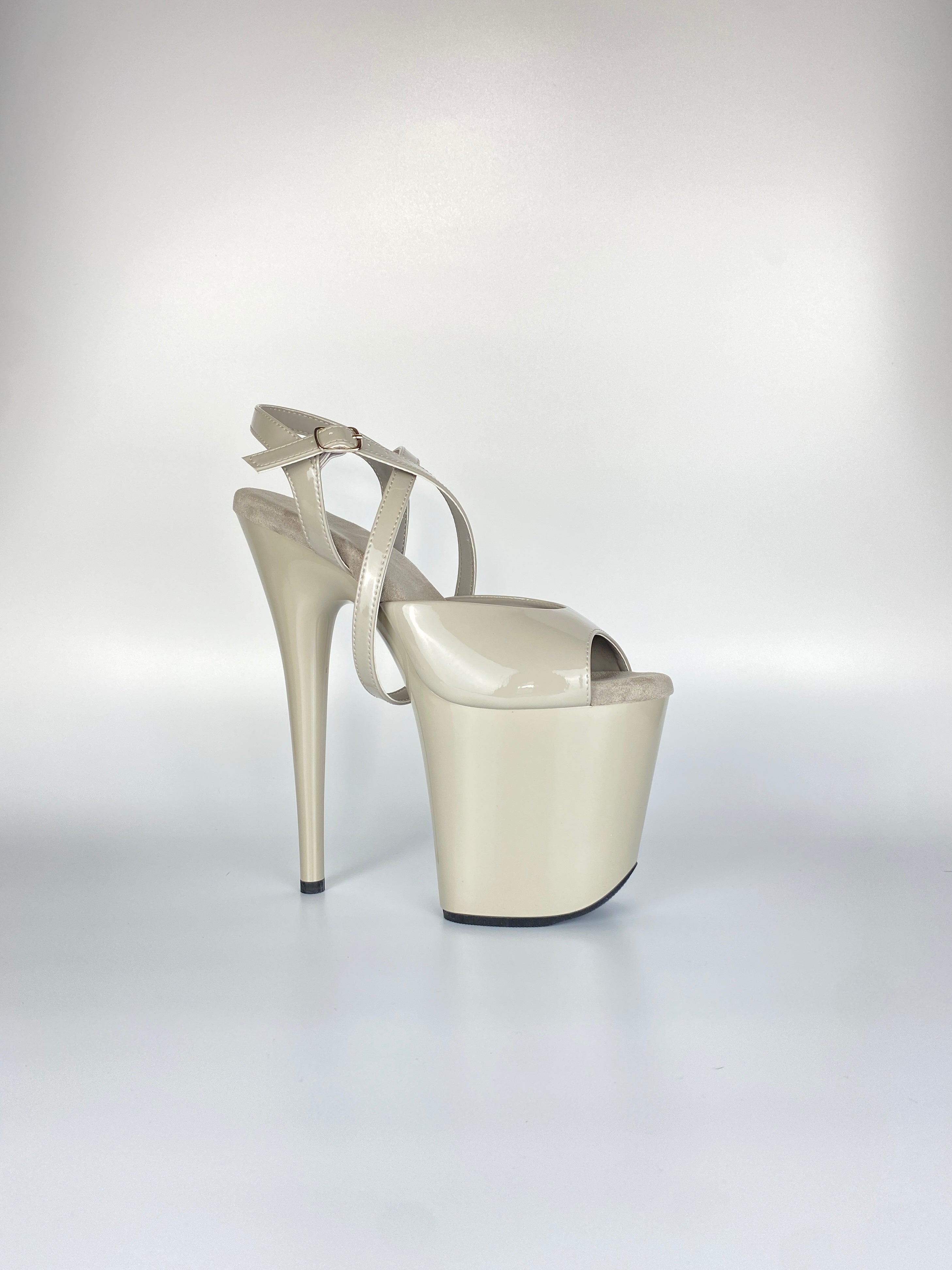 Cross-Wrapped Strappy Sandal- Ash